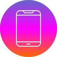 Mobile Phone Line Gradient Circle Icon vector