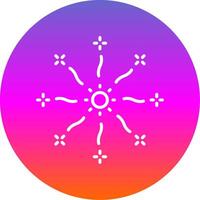 Firework Line Gradient Circle Icon vector