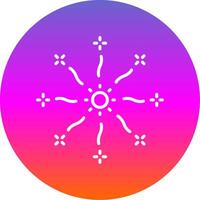 Firework Line Gradient Circle Icon vector