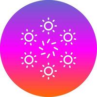 Firework Line Gradient Circle Icon vector