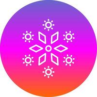 Firework Line Gradient Circle Icon vector