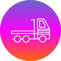 Trailer Line Gradient Circle Icon vector