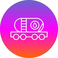 Oil Tank Line Gradient Circle Icon vector