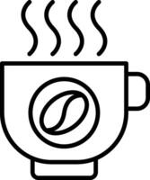 Coffee Line Gradient Circle Icon vector