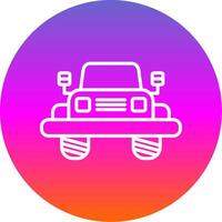 Jeep Line Gradient Circle Icon vector