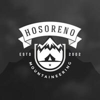 Mountains logo emblem illustration. vector