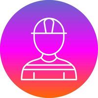 Architect Line Gradient Circle Icon vector