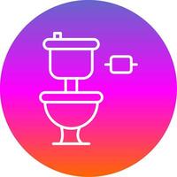 Toilet Line Gradient Circle Icon vector