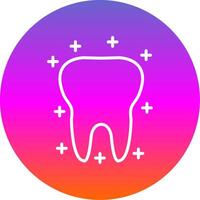 Tooth Line Gradient Circle Icon vector