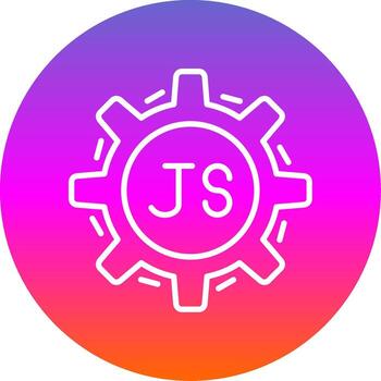 Javascript Line Gradient Circle Icon vector