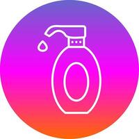 Lotion Line Gradient Circle Icon vector