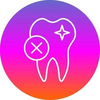 Rejected Line Gradient Circle Icon vector