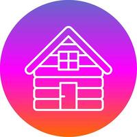 Store Line Gradient Circle Icon vector