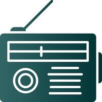 Radio Glyph Gradient Icon vector