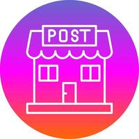 Post Office Line Gradient Circle Icon vector