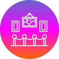 Art Gallery Line Gradient Circle Icon vector