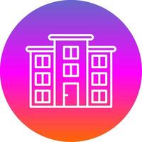 Flat Line Gradient Circle Icon vector