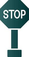 Stop Sign Glyph Gradient Icon vector