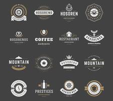 Vintage Logos Design Templates Set. logotypes elements vector
