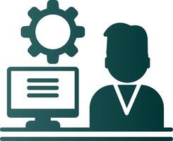 Admin Work Glyph Gradient Icon vector