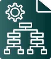 Business Hierarchy Glyph Gradient Icon vector