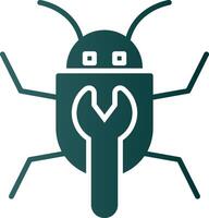 Bug Fixing Glyph Gradient Icon vector