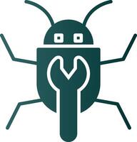 Bug Fixing Glyph Gradient Icon vector