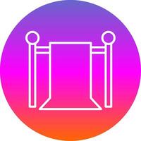 Green Screen Line Gradient Circle Icon vector
