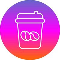 Coffee Cup Line Gradient Circle Icon vector