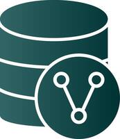 Database Sharing Glyph Gradient Icon vector