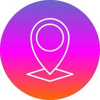 Location Line Gradient Circle Icon vector