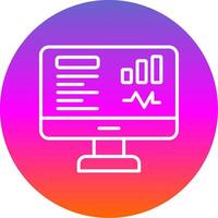 Dashboard Line Gradient Circle Icon vector