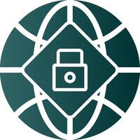 Global Security Glyph Gradient Icon vector