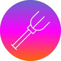 Fork Line Gradient Circle Icon vector