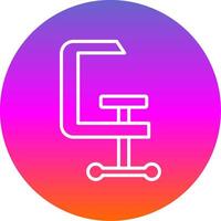 Clamp Line Gradient Circle Icon vector