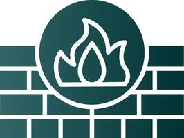 Firewall Glyph Gradient Icon vector