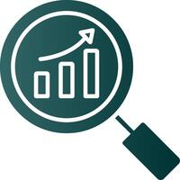 Analysis Glyph Gradient Icon vector