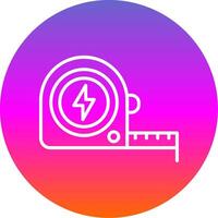 Measure Tap Line Gradient Circle Icon vector
