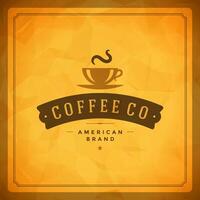 Coffee Shop Logo Design Element vector