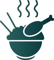 Bowl Glyph Gradient Icon vector