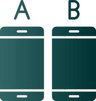 Ab Testing Glyph Gradient Icon vector