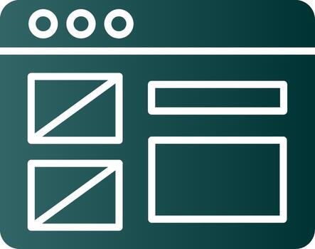 estructura metálica glifo degradado icono vector