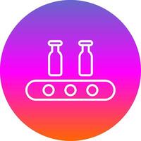 Assembly Line Gradient Circle Line Gradient Circle Icon vector
