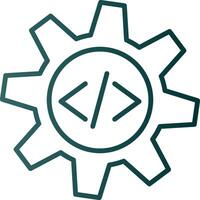 Configuration Line Gradient Icon vector