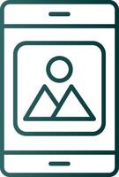 Mobile Application Line Gradient Icon vector