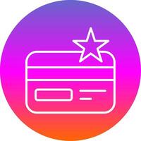 Loyalty Card Line Gradient Circle Icon vector