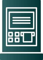 Atm Glyph Gradient Icon vector