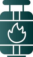 Gas Cylinder Glyph Gradient Icon vector