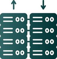 Data Center Glyph Gradient Icon vector