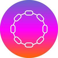 Chain Line Gradient Circle Icon vector